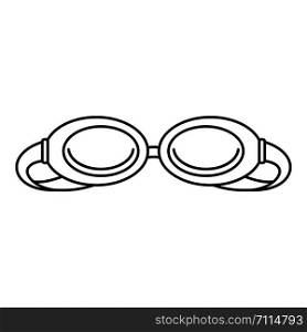 Swim glasses icon. Outline swim glasses vector icon for web design isolated on white background. Swim glasses icon, outline style