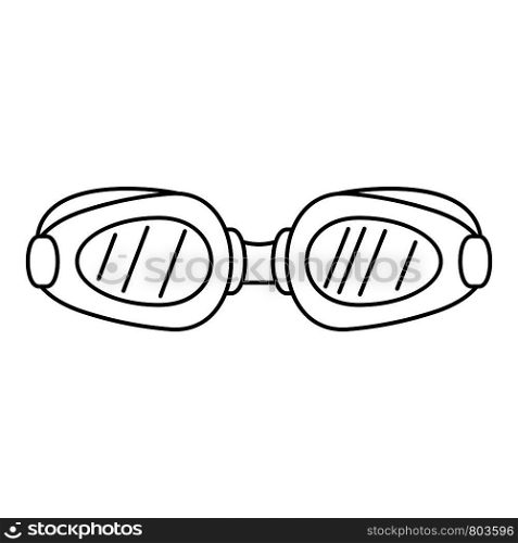 Swim glasses icon. Outline swim glasses vector icon for web design isolated on white background. Swim glasses icon, outline style