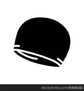 swim hat cap glyph icon vector. swim hat cap sign. isolated symbol illustration. swim hat cap glyph icon vector illustration