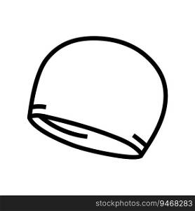 swim hat cap line icon vector. swim hat cap sign. isolated contour symbol black illustration. swim hat cap line icon vector illustration