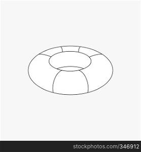 Swim ring icon in isometric 3d style isolated on white background. Swim ring icon, isometric 3d style