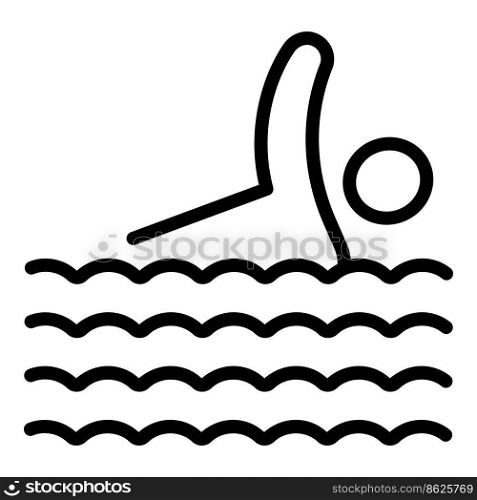 Swim skills icon outline vector. Sport swimmer. Pool diver. Swim skills icon outline vector. Sport swimmer