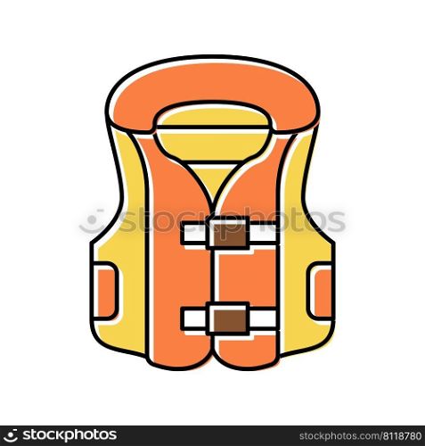 swim vest inflatable color icon vector. swim vest inflatable sign. isolated symbol illustration. swim vest inflatable color icon vector illustration