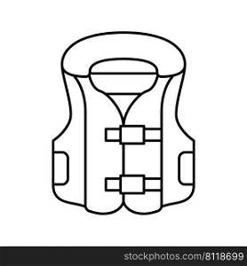swim vest inflatable line icon vector. swim vest inflatable sign. isolated contour symbol black illustration. swim vest inflatable line icon vector illustration