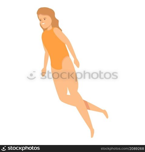 Swimmer girl icon cartoon vector. Swim pool. Female diver. Swimmer girl icon cartoon vector. Swim pool
