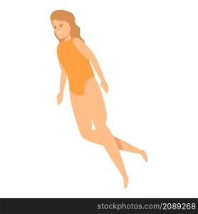 Swimmer girl icon cartoon vector. Swim pool. Female diver. Swimmer girl icon cartoon vector. Swim pool