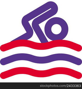 Swimming as an Olympic water sports layout