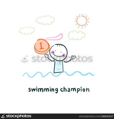 Swimming champion