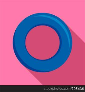 Swimming circle icon. Flat illustration of swimming circle vector icon for web design. Swimming circle icon, flat style