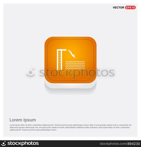 Swimming Diving Icon Orange Abstract Web Button - Free vector icon