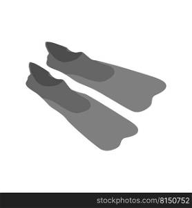 swimming diving shoes icon vector illustration design