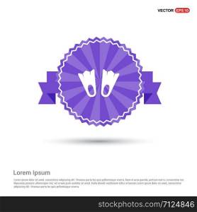Swimming Flippers Icon - Purple Ribbon banner