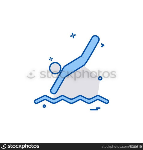 Swimming icon design vector