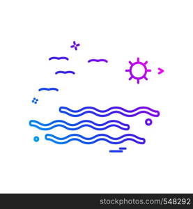 Swimming icon design vector