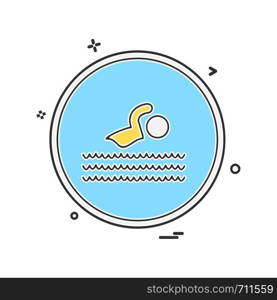 Swimming icon design vector