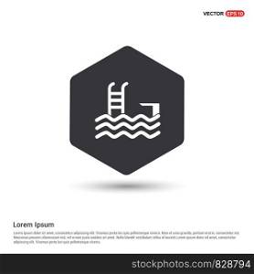 Swimming Icon Hexa White Background icon template - Free vector icon