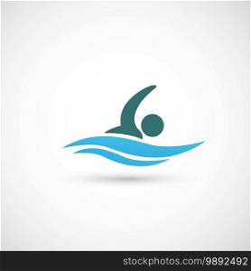 Swimming icon illustration