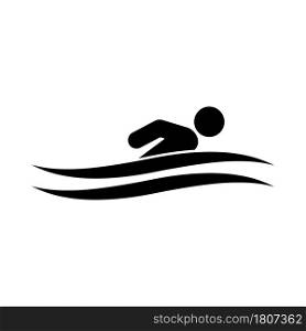 Swimming icon isolated on white background