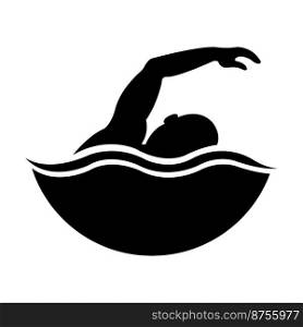 swimming icon logo vector design template  