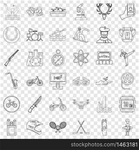 Swimming icons set. Outline style of 36 swimming vector icons for web for any design. Swimming icons set, outline style