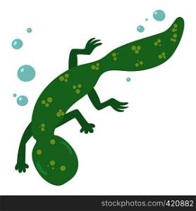 Swimming lizard icon. Cartoon illustration of swimming lizard vector icon for web. Swimming lizard icon, cartoon style