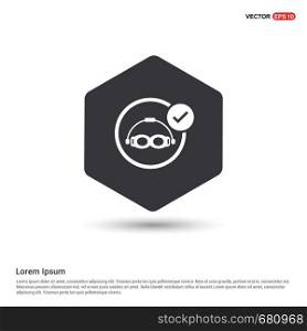 Swimming Mask Icon Hexa White Background icon template - Free vector icon