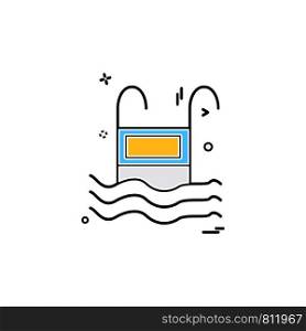 Swimming pool icon design vector