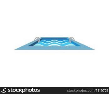 swimming pool icon logo vector illustration design template