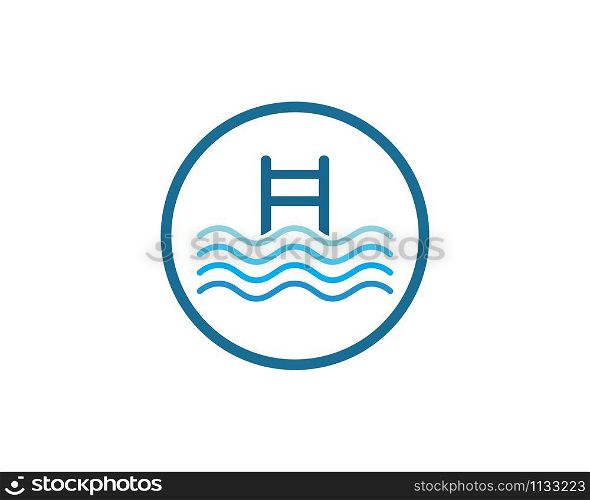swimming pool icon vector illustration design template