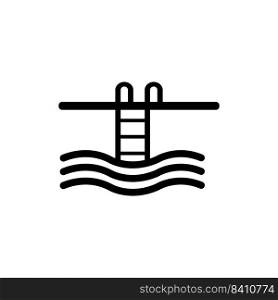 swimming pool icon vector illustration symbol design
