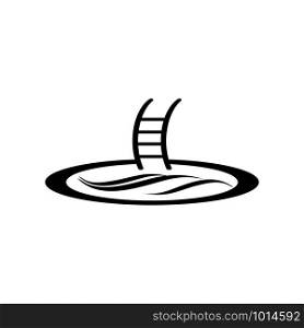 swimming pool logo vector