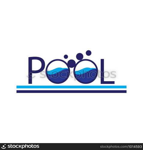 swimming pool logo vector