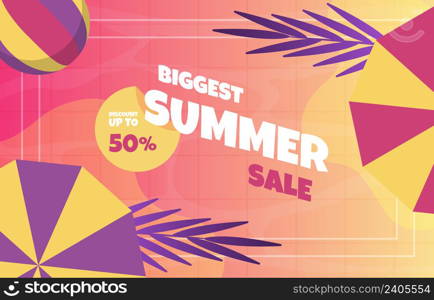 Swimming Pool Summer Sale Holiday Event Promotion Poster Template