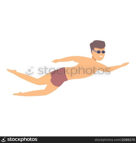 Swimming sport icon cartoon vector. Swimmer pool. Professional sportsman. Swimming sport icon cartoon vector. Swimmer pool