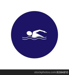 Swimming sport logo ilustration vector