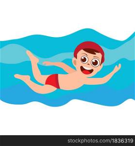 swimming sport Vector icon design illustration Template