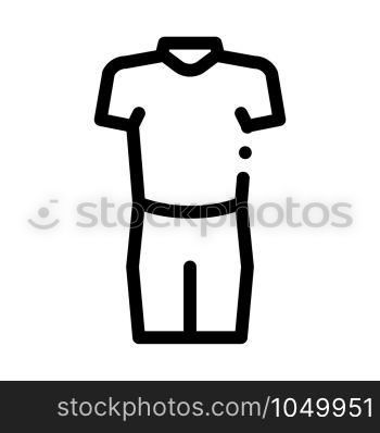 Swimming Suit Canoeing Icon Vector Thin Line. Contour Illustration. Swimming Suit Canoeing Icon Vector Illustration