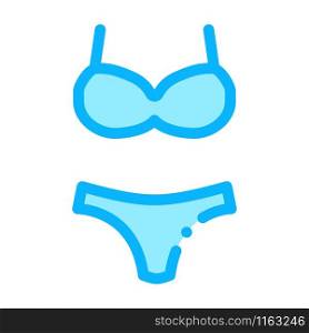 Swimming Suit Icon Vector. Outline Swimming Suit Sign. Isolated Contour Symbol Illustration. Swimming Suit Icon Vector Outline Illustration