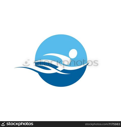 swimming Vector illustration Icon design Template