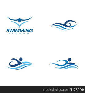 swimming Vector illustration Icon design Template