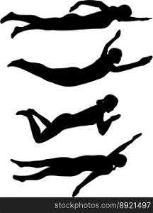 Swimming vector image
