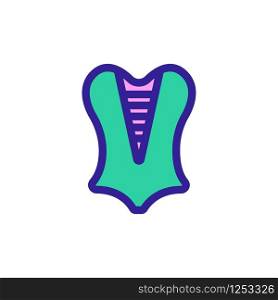 Swimsuit icon vector. A thin line sign. Isolated contour symbol illustration. Swimsuit icon vector. Isolated contour symbol illustration