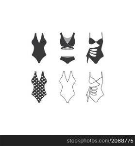 swimsuit icon vector illustration design template.