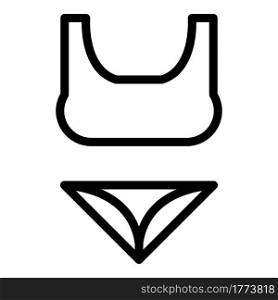 Swimwear icon. Outline Swimwear vector icon for web design isolated on white background. Swimwear icon, outline style