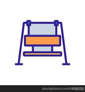 swing bench icon vector. swing bench sign. color symbol illustration. swing bench icon vector outline illustration