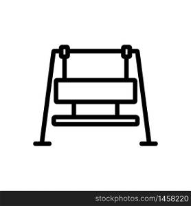 swing bench icon vector. swing bench sign. isolated contour symbol illustration. swing bench icon vector outline illustration