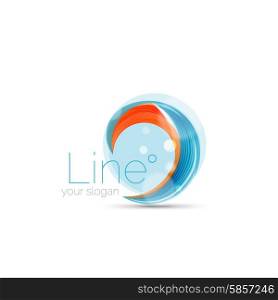 Swirl blue orange company logo design. Universal for all ideas and concepts. Business creative icon. Swirl company logo design