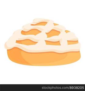 Swirl cinnamon roll bun icon cartoon vector. Pastry food. Cake menu. Swirl cinnamon roll bun icon cartoon vector. Pastry food