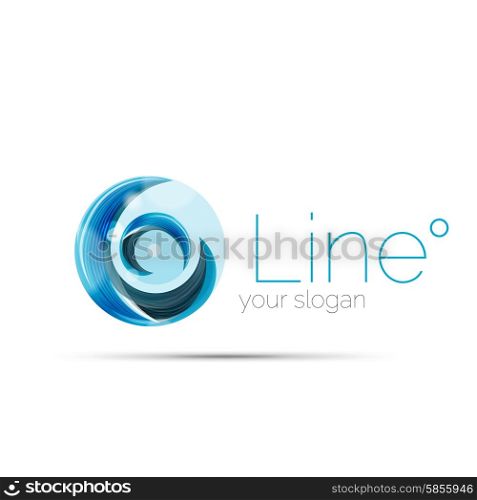 Swirl company blue logo design. Universal for all ideas and concepts. Business creative icon. Swirl company logo design