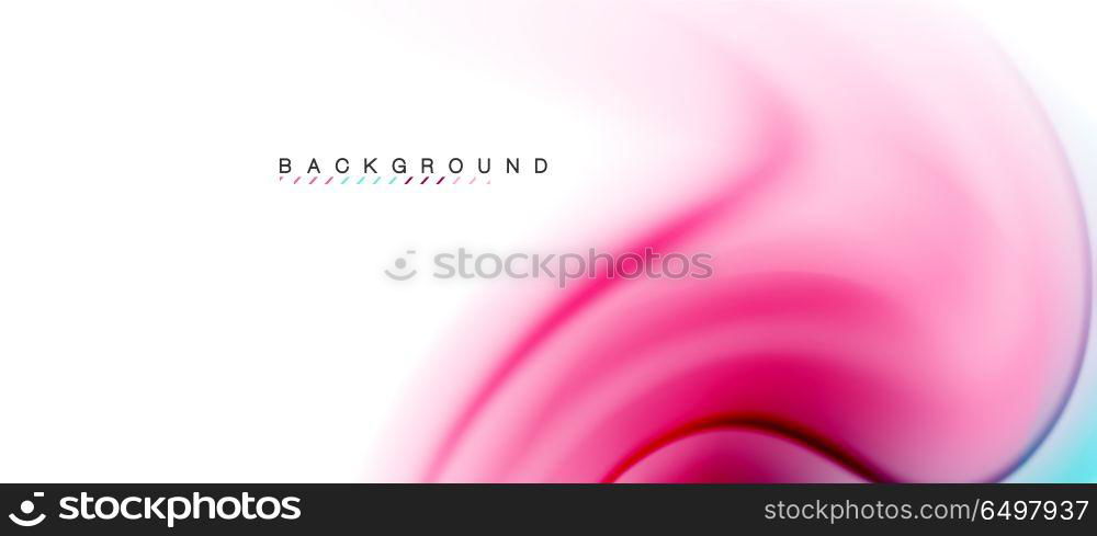 Swirl fluid flowing colors motion effect, holographic abstract background. Swirl fluid flowing colors motion effect, holographic abstract background. Vector illustration